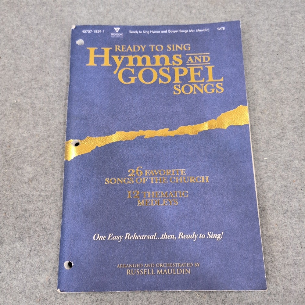 Ready to Sing Hymns and Gospel Songs SATB Choral Book Russell Mauldin - Picture 1 of 3